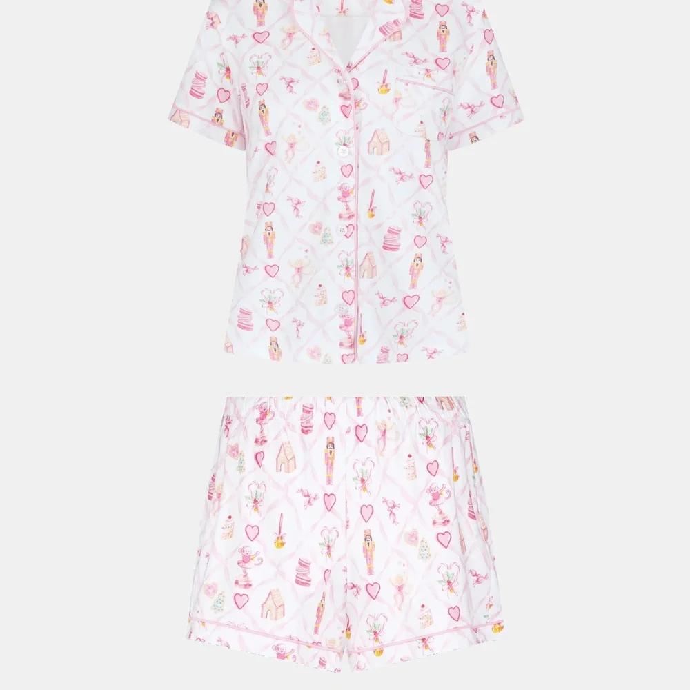Sugarplum Lattice Polo Pajamas - Picture 4 of 4